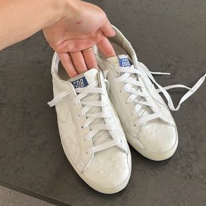 Golden Goose Superstar Ostrich-Stamped Court Sneakers size EU 38
